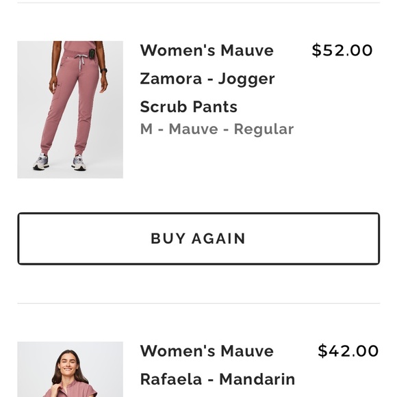 Women Figs Scrub set in Mauve - Picture 5 of 5